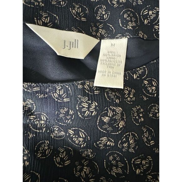 J. Jill  Women’s Green Floral Lined 3/4 Sleeve Shift Maxi Dress Cottagecore Sz M - Picture 5 of 5